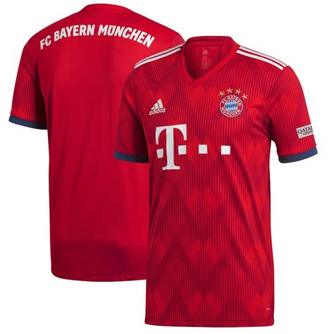 adidas men's bayern munich 2018 stadium home replica jersey|bayern munich red jersey.